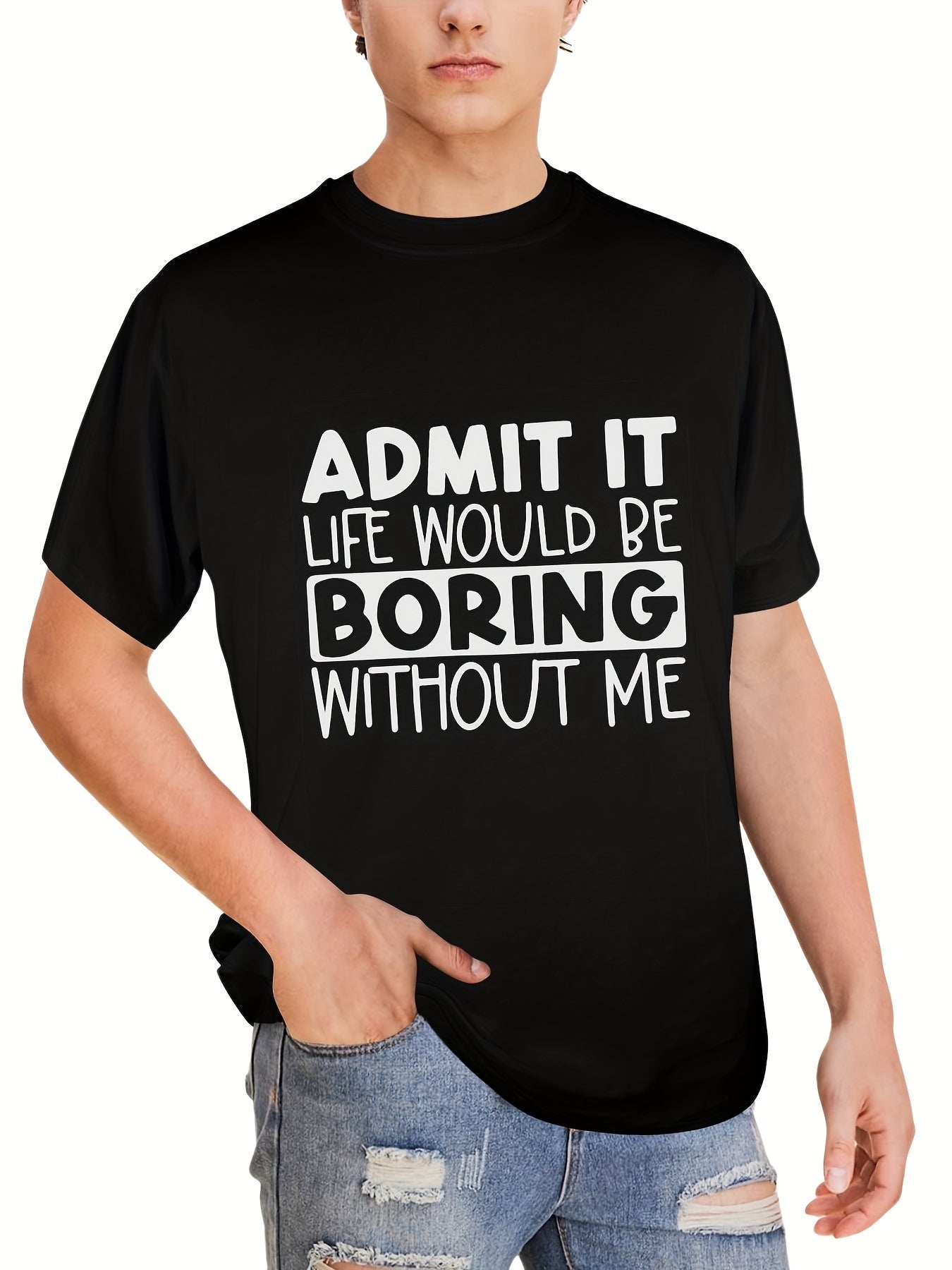 Admit It... Printed T-shirt, Men's T-shirt, Summer Casual Short Sleeved T-shirt