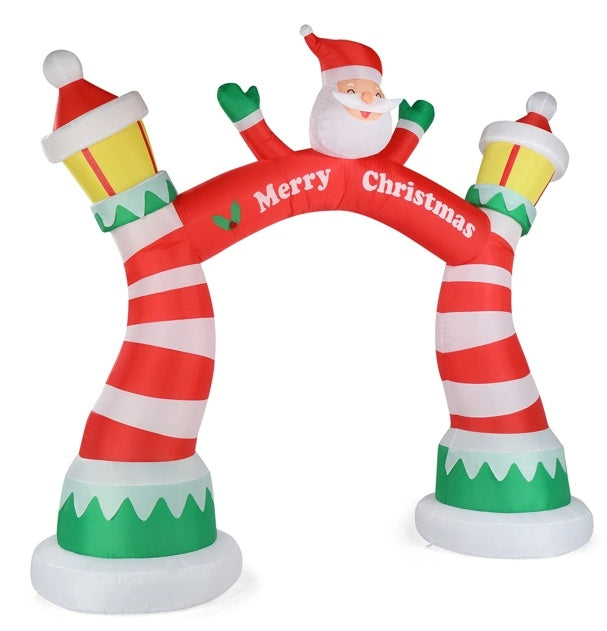 8.9 FT Lighted Christmas Inflatable Archway