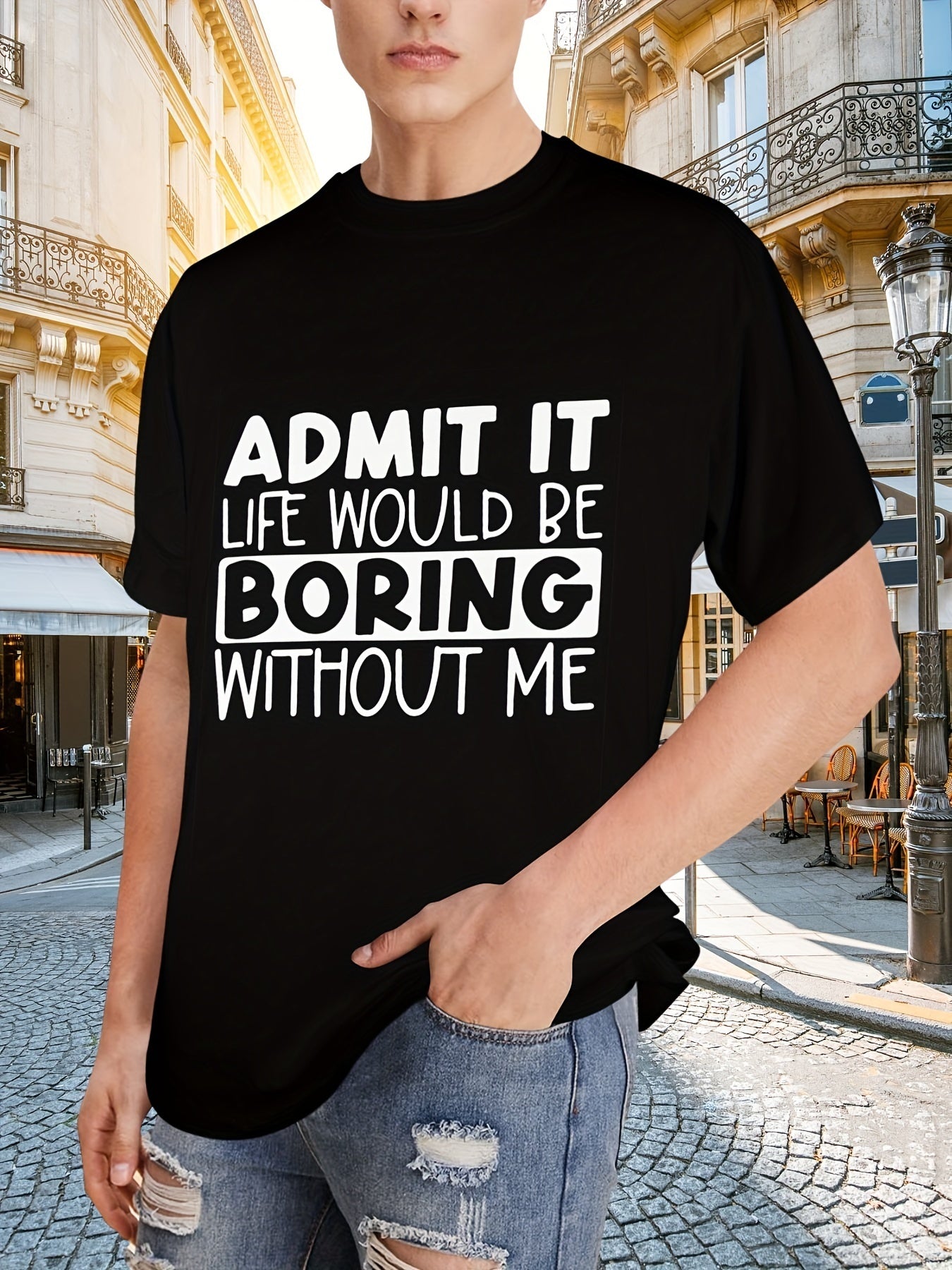 Admit It... Printed T-shirt, Men's T-shirt, Summer Casual Short Sleeved T-shirt