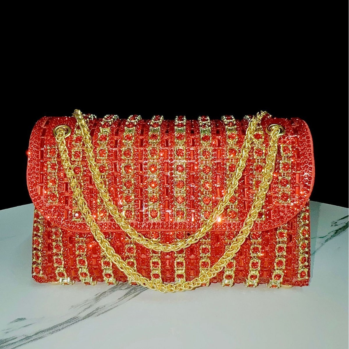 Full Diamond Handbag European And American Retro