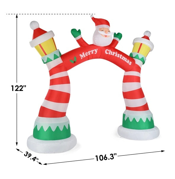 8.9 FT Lighted Christmas Inflatable Archway