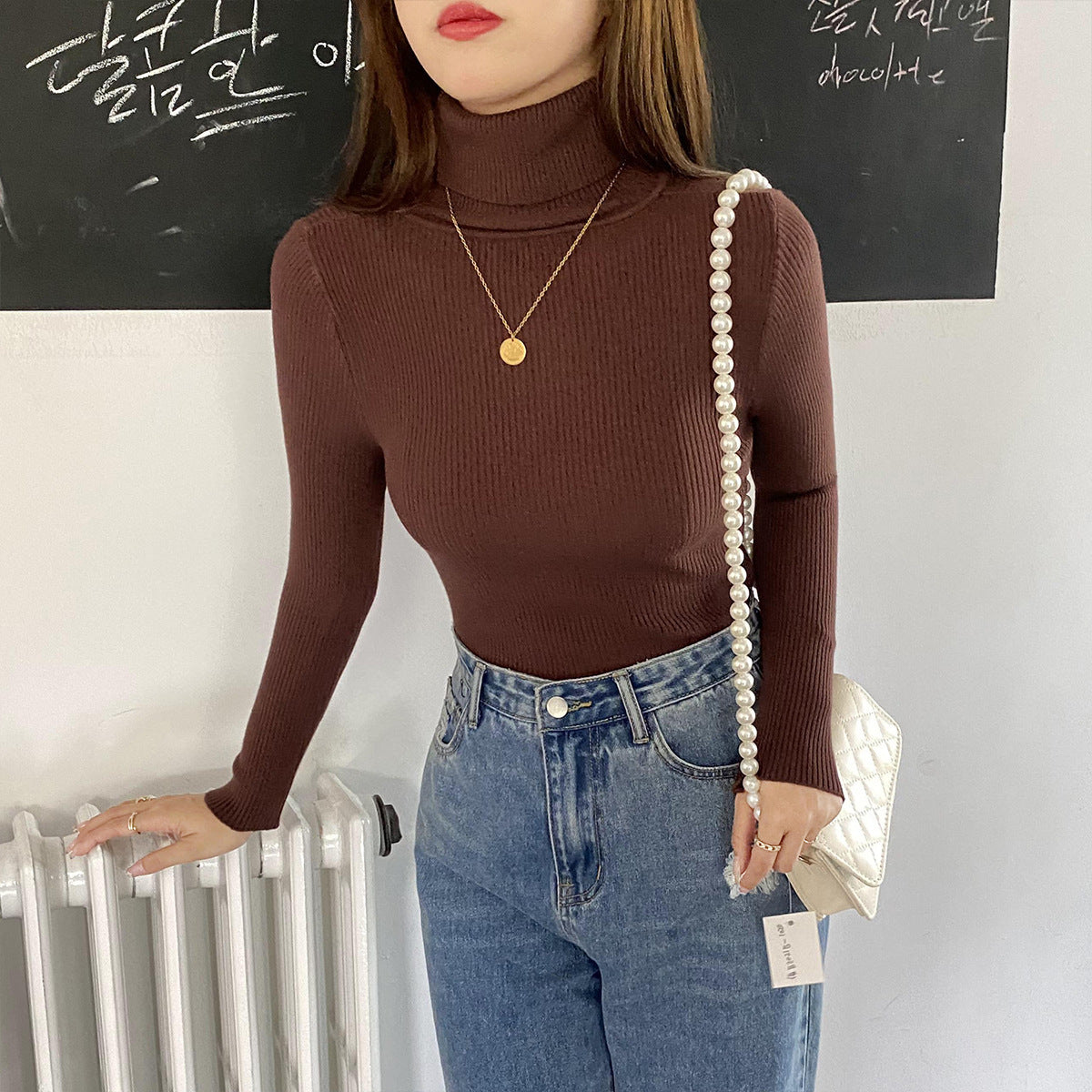 Basic All-matching Thickened Sweater Turtleneck