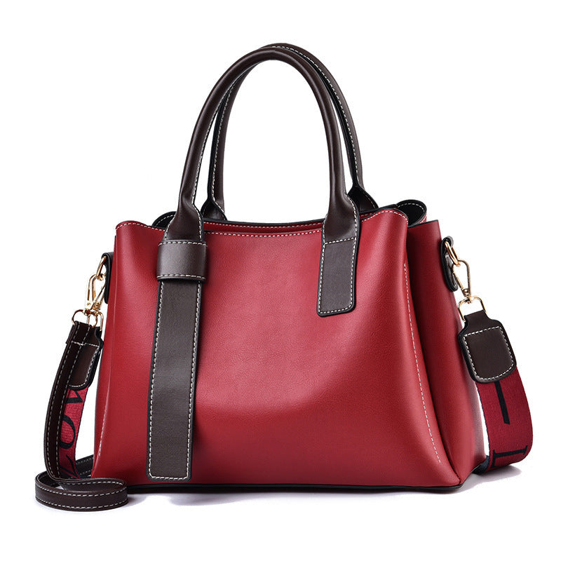 Soft Leather Large Capacity Women's Handbag Fashion Trendy One-shoulder Crossbody Bag