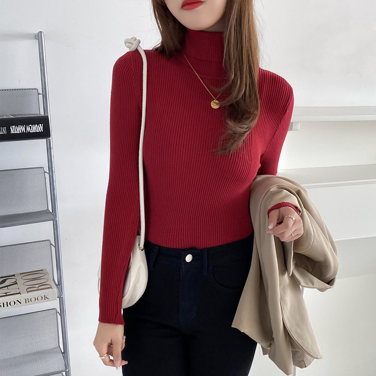 Basic All-matching Thickened Sweater Turtleneck