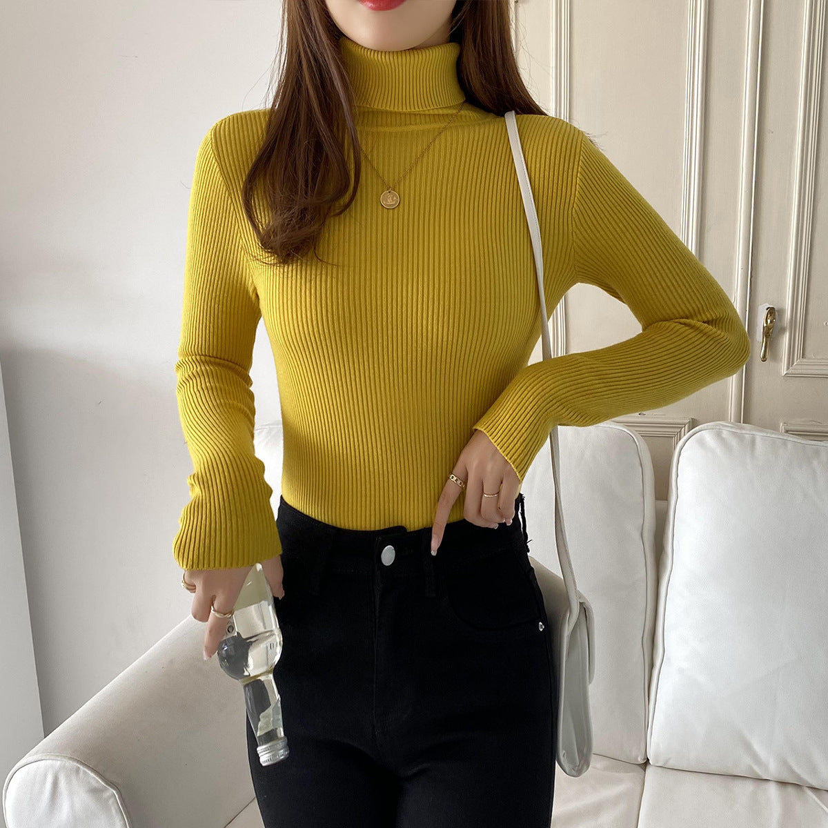 Basic All-matching Thickened Sweater Turtleneck